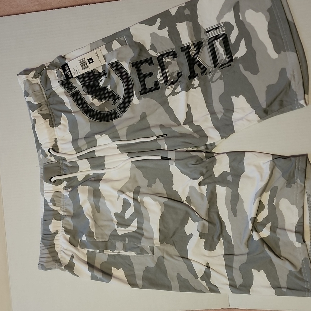 Ecko Unltd White Turbo Tiger Camo Shorts